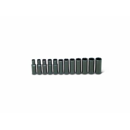 Set 1/2" Dr 12 Pc Set - 6 Pt Deep Metric