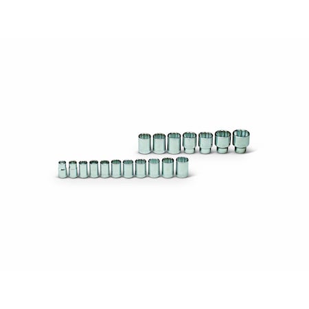 Set 1/2" Dr 18 Pc Set - 12 Pt Std Metric