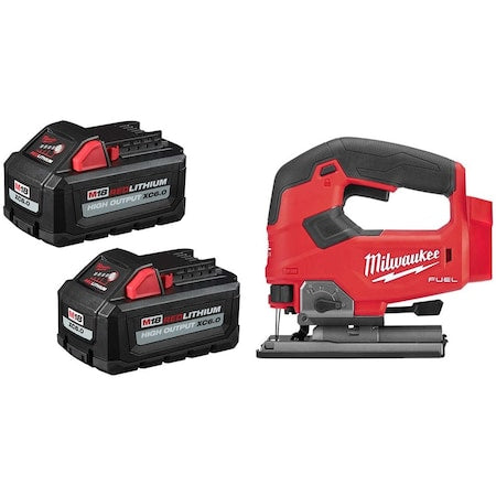 M18 FUEL D-Handle Jig Saw + M18 HIGH OUTPUT XC6.0 Batteries (2 Pk)