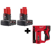 M12 3/8" Crown Stapler + M12 XC Battery 2-Pack