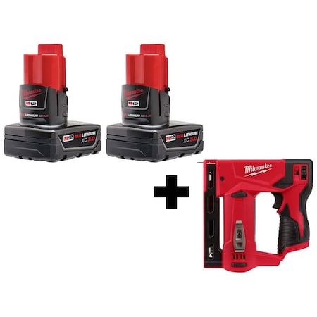 M12 3/8" Crown Stapler + M12 XC Battery 2-Pack