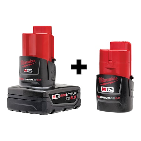 M12 XC6.0 Battery + M12 CP2.0 Battery