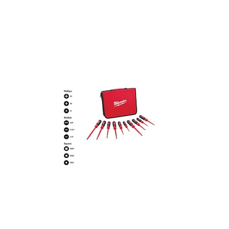 10 PC 1000V Insulated Screwdriver Set w/ EVA Foam Case