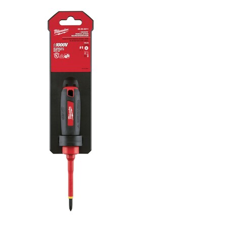 3 in. No 1 Phillips 1000 Volt Insulated Screwdriver