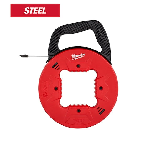25 ft 1/4 in Steel Fish Tape w/ Low Profile Tip