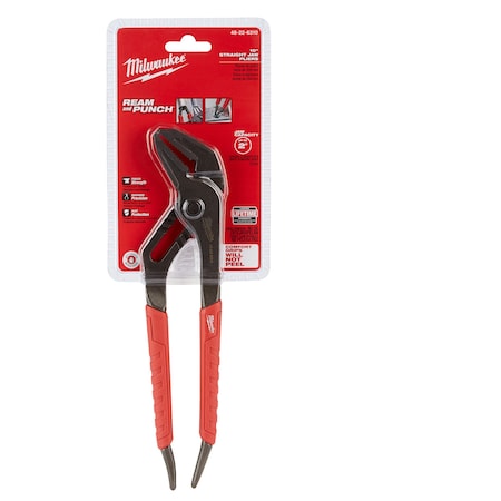 10 in Straight Jaw Tongue and Groove Plier, Serrated