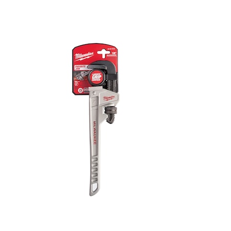 12 in L 2 in Cap. Aluminum Straight Pipe Wrench