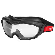 Safety Goggles, Clear Lens, Anti-Fog & Anti-Scratch, Direct Vented, Rubber Gasket, Adjustable Straps