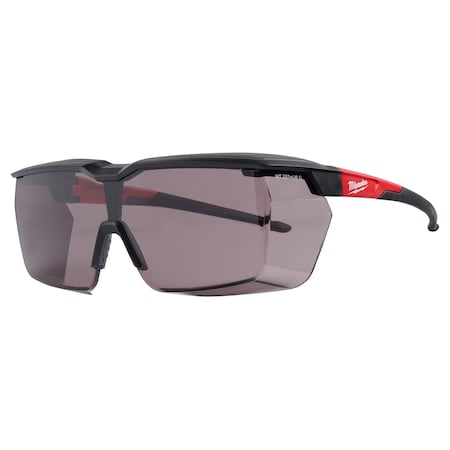 Safety Glasses Anti-Fog &  Anti-Scratch, Black Lens, Half-Frame, OTG-Wraparound