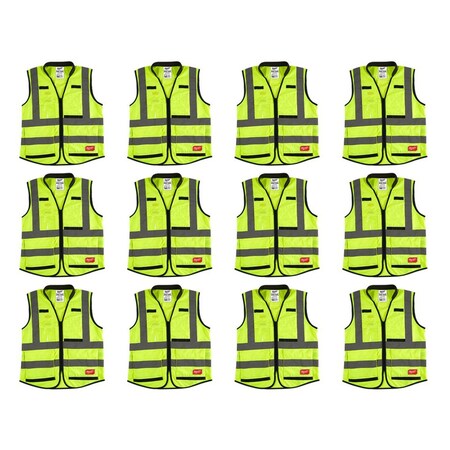 High Visibility Vest,12 pk,3XL/4XL