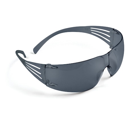 Series 300, Safety Glasses, Anti-Fog & Anti-Scratch, Gray Lens, Gray Frame, Frameless, 20 PK