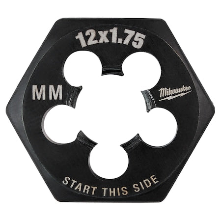 M12-1.75 mm 1-Inch Hex Threading Die
