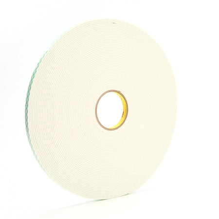 Foam Tape,1/2" x 36 Yd., White, PK18
