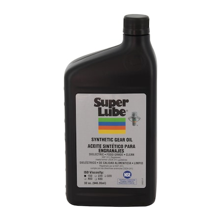 1 qt. Gear Oil Bottle, 150 ISO Viscosity, 85W SAE, Translucent Clear