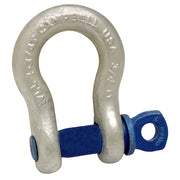 3/8" Anchor Shackle, Screw Pin, Forged Carbon Steel, Galvanized