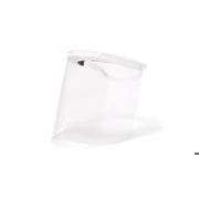 Face Shield, Clear Visor, Polycarbonate, Hook-and-Loop Suspension, Uncoated Lens