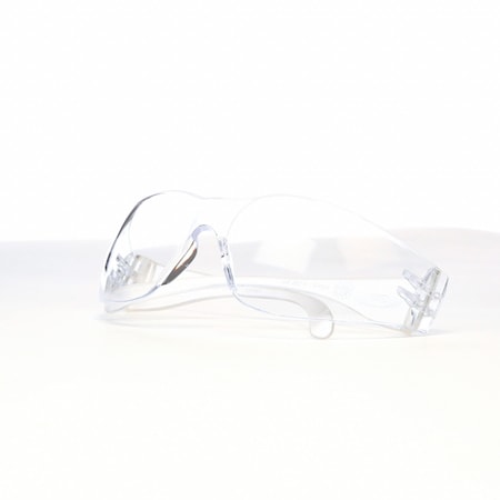 Virtua Safety Glasses, Anti-Fog, Anti-Scratch, Wraparound, Frameless, Clear Arm, Clear Lens