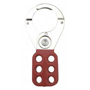 Lockout Hasp, Standard Hasp, Steel, Snap-On, Max Number of Padlocks - 6, Red