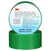 Vinyl Tape,Green,2" x 36 yd.,5 mil