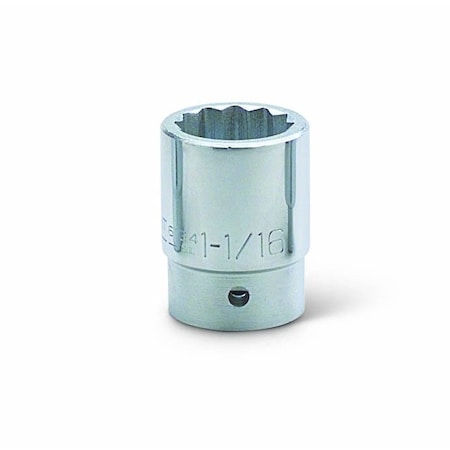 3/4 in Drive, 1-3/16" SAE Socket, 12 Points, 3/4" Dr,1-3/16",