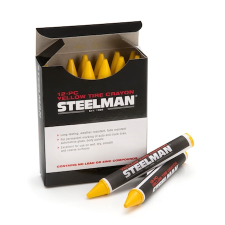 Yellow Marking Crayons,PK12