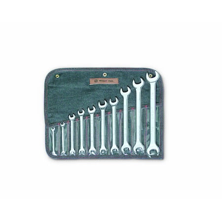 Open End Wrench 10 Piece Set - Full Poli