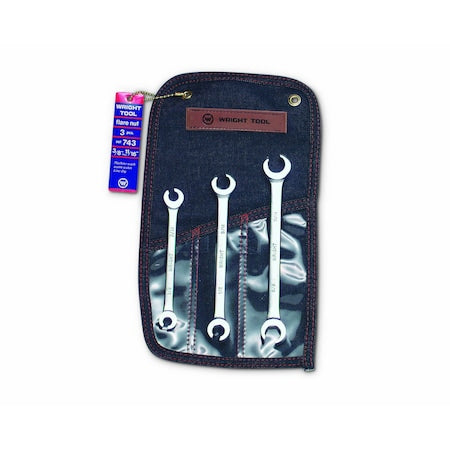 Flare Nut Wrench 3 Piece Set - 6 Point S