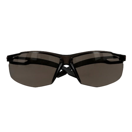 SecureFit(TM) 500, Safety Glasses, Scotchgard Anti-Fog & Anti-Scratch, Gray Lens, Black Frame