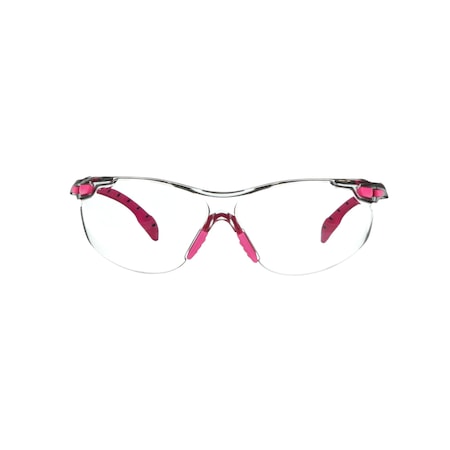 Series 1000, Safety Glasses, Scotchgard Anti-Fog & Anti-Scratch, Clear Lens, Pink/Black Frame