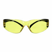 SecureFit(TM) 100, Safety Glasses, Anti-Fog & Anti-Scratch, Amber Lens, Black Frame, Frameless