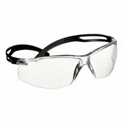 SecureFit(TM) 500, Safety Glasses, Anti-Fog & Anti-Scratch, Clear Lens, Black Frame, Frameless