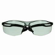 SecureFit(TM) 500, Safety Glasses, Anti-Fog & Anti-Scratch, Gray Lens, Black/Green Frame, Frameless