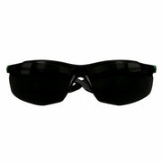 SecureFit(TM) 500, Safety Glasses, Anti-Fog, Gray Lens, Black/Green Frame, Frameless