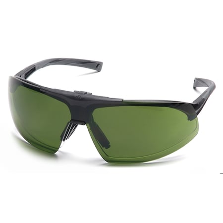 Oinx Plus, Safety Glasses, Anti-Fog, Clear Lens, Black Frame