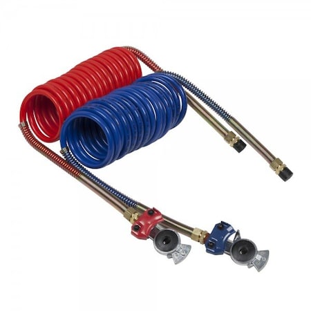 Coiled Air 12 ft. Set,6" Lead/Red/Blue