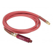 Rubber Air Hose 12 ft.,Red,Red Anodized