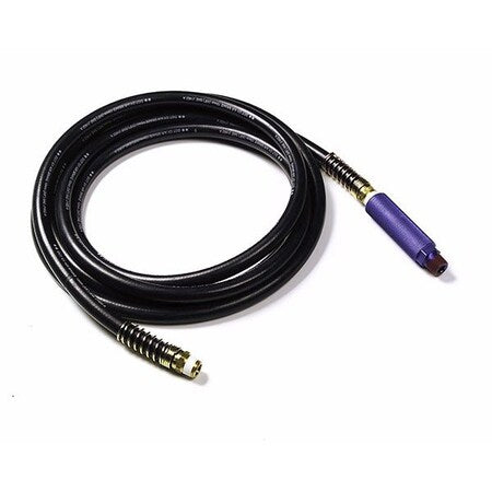 Rubber Air Hose 15 ft.,Black,Blue Anodiz