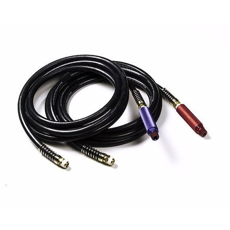 Rubber Air Hose 20 ft.,Black,Red/Bl,PK2