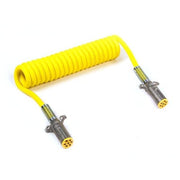 ISO Coiled Cord 15 ft.,W 12" Lead,Yellow