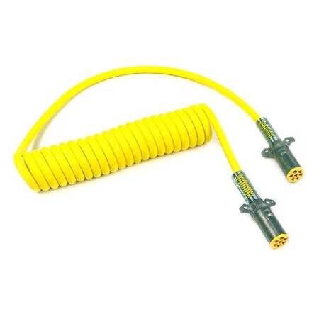 ISO Coiled Cord 15 ft.,W 40" Lead,Yellow