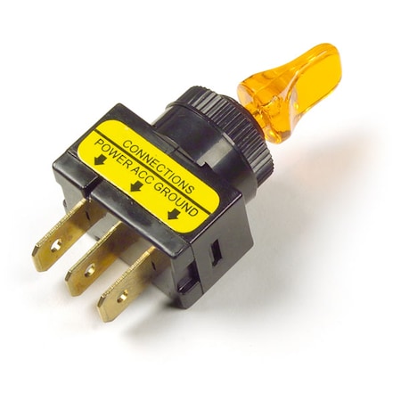Toggle Switch, On/Off, D/Bill, Amber, 20A