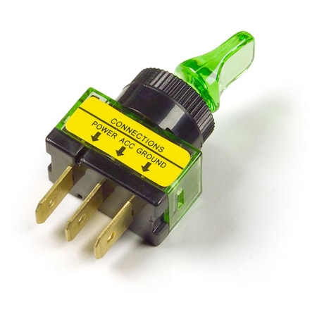 Toggle Switch, On/Off, D/Bill, Green, 20A