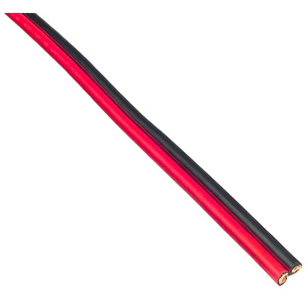 Cable,Bulk,2 ga.,2 Cond,Black/Red,100 ft