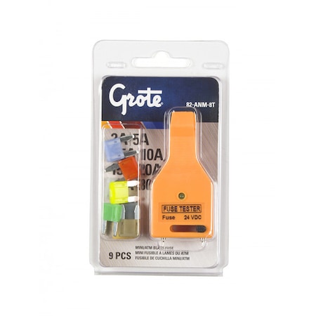 Mini Fuse Assortment and Tester,PK9