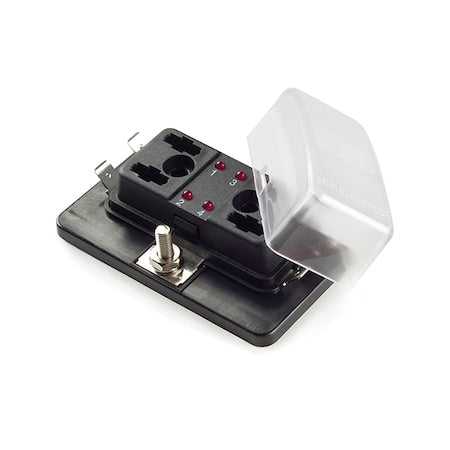 LED Fuse Panel For Miniature Blade Fuse, 4 Slot & Cover