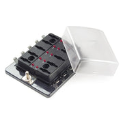 LED Fuse Panel For Standard Blade Fuse, 10 Slot & Cover