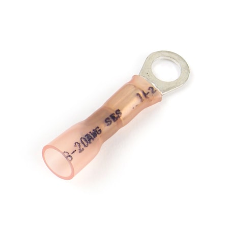 Ring Terminal, 3/8 in Stud Size, 600 V, 25 PK
