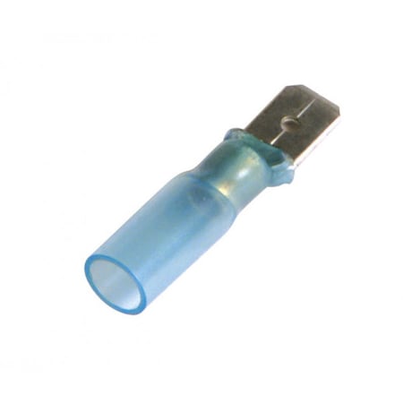 Heat Shrink Quick Disconnect, 16-14 Ga, Male, .250", Pk 50