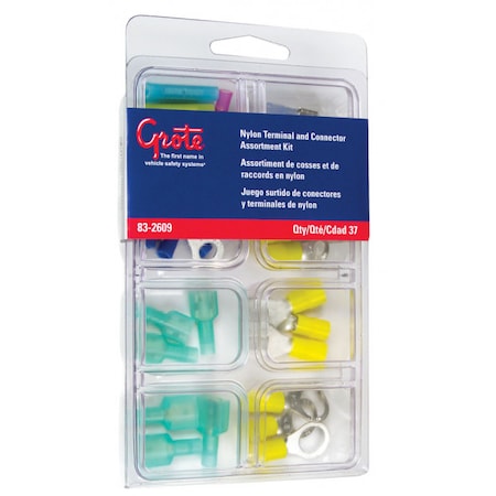 Nylon Terminal Assortment Kit,PK37