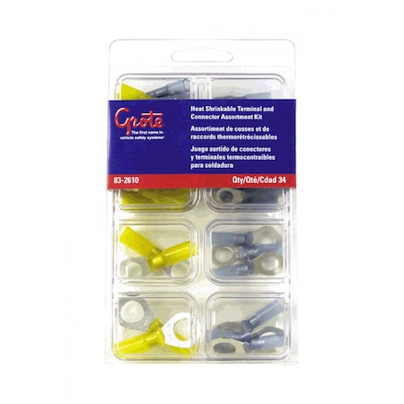 Heat Shrink Terminal Assortment Kit,PK34